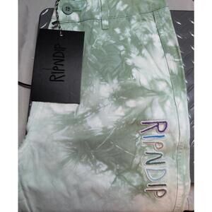 Ripndip Tie-Dye Pants with Cat Embroidery